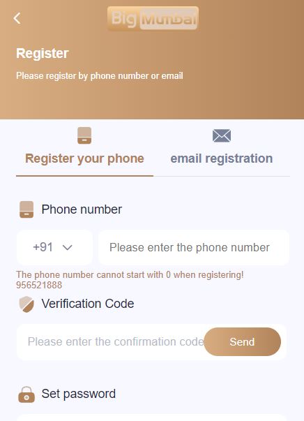 big mumbai registration page